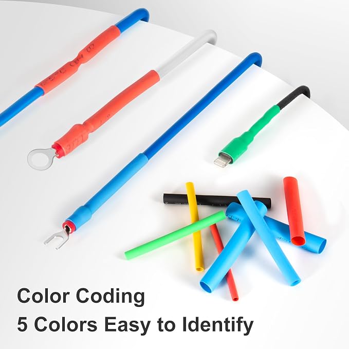Eventronic 600PCS Heat Shrink Tubing 2:1, Electrical Wire Cable Wrap Assortment - Image 5