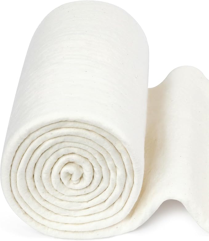 FIVEIZERO 100% Natural Cotton Quilt Batting–47Inchesx3Yards Large Lightweight by FIVEIZERO