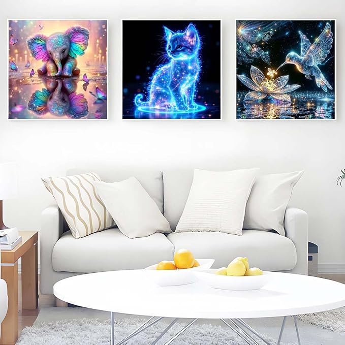 4 Pack Diamond Art Kits for Adults, 5D Hummingbird Diamond Painting Kits for - Image 4