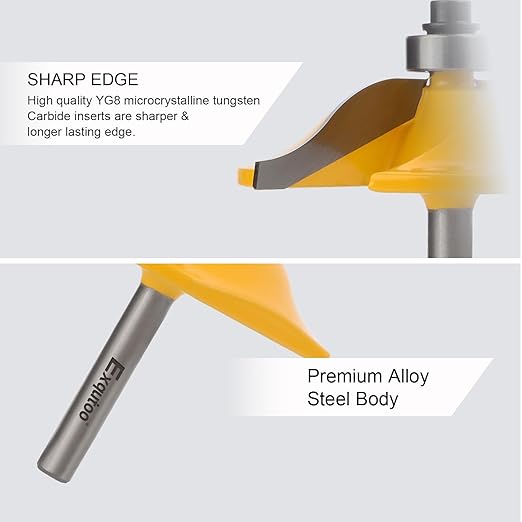1PCS 1/4" Shank 2-1/2" Diameter Raised Panel Cabinet Door Making Router Bit Woodworking Tools Door & Window Router Bit