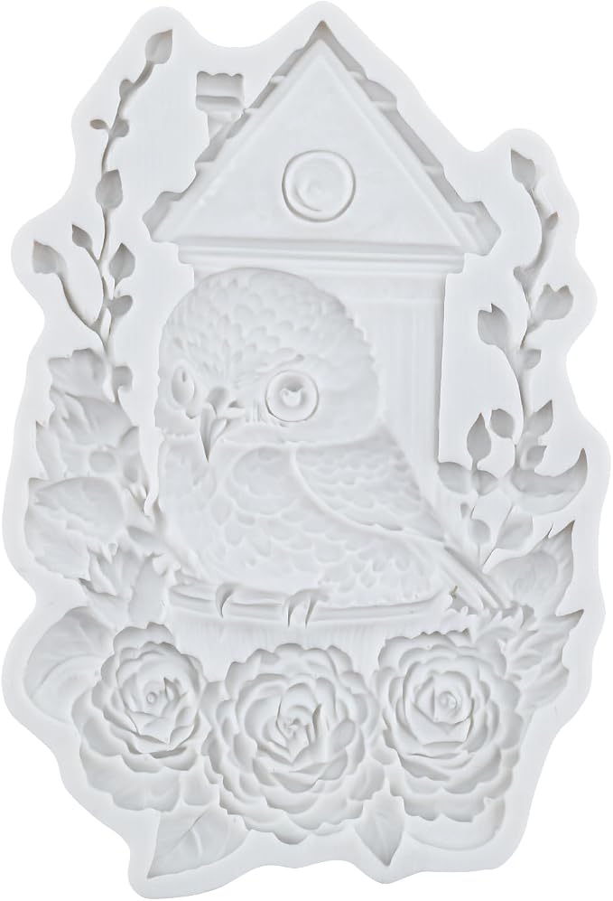 3D Bird Polymer Clay Mold Bird House and Owl Silicone Molds - Image 9
