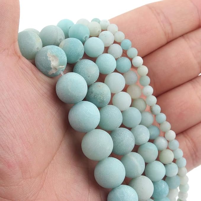 6mm Matte Light Amazonite Bead, 15-Inch Matte Round Loose Stone Beads - Image 7
