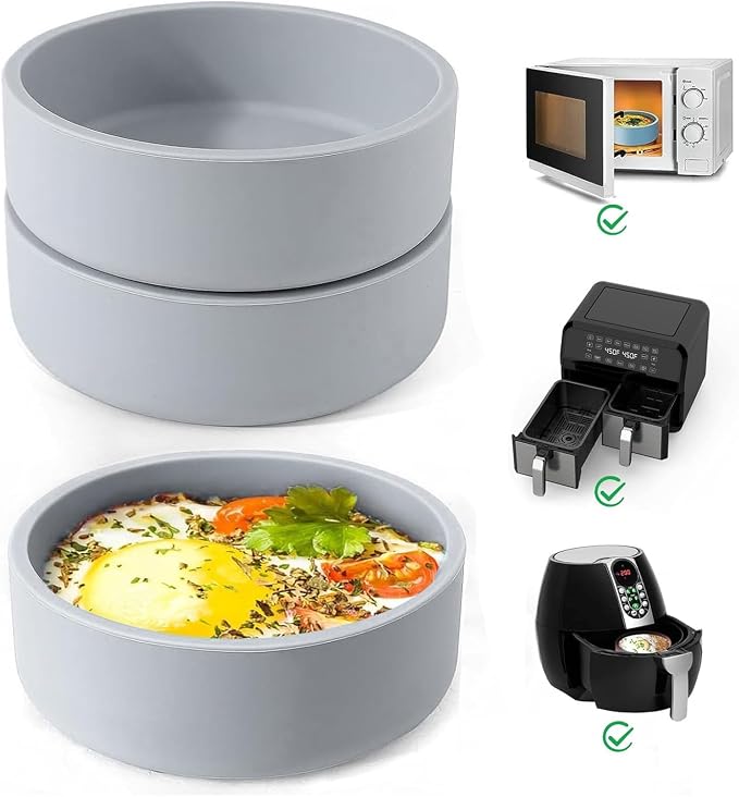 3Pcs ZHYEEDAA Air Fryer Egg Mold, Silicone Egg Molds, Individual Egg Bite Maker by ZHYEEDAA%EF%BC%9ADeliverWhatYouNeed