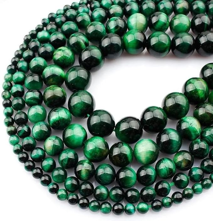 Zenkeeper 108Pcs Green Tiger Eyes Spacer Loose Beads Bulk - Image 6