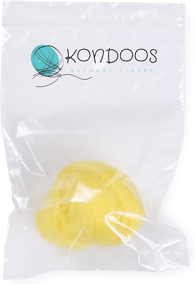 Kondoos Natural Wool roving, 2 OZ. Best Wool - Image 2