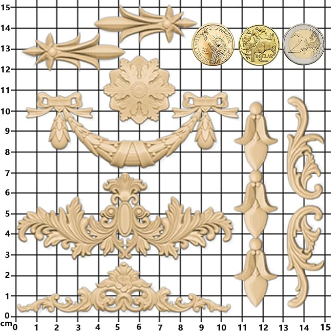Silicone Mold for Polyclay Air Dry Clay Plaster Crafts Rococo Bow Swag - Image 3