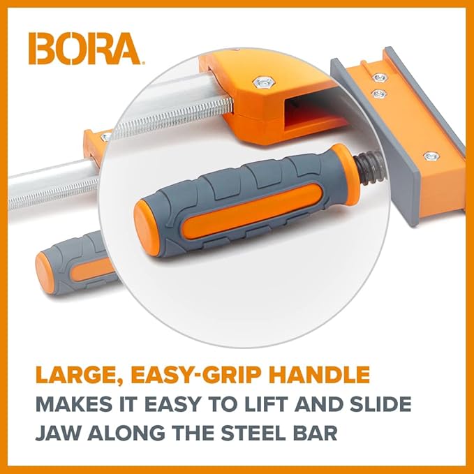 Bora 31" Parallel Clamp Set, 2 Pack of Woodworking Clamps with Rock-Solid, Even Pressure, 571131T