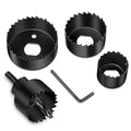 6PCS Hole Saw Kit, Hole Saw Set Includes 4 Sizes 1-1/4" to 2-1/8"(32-54mm), Mandrels and Hex Key，High Quality Hard Carbon Steel Hole Saw for Soft Wood, PVC Board, Plywood