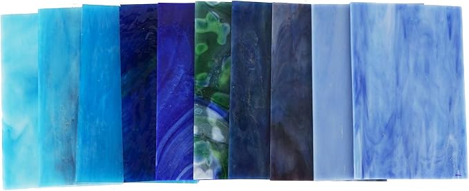 Lanyani 10 Sheets Variety Stained Glass Sheets Pack, 4 x 6 inch Large Cathedral - Image 4