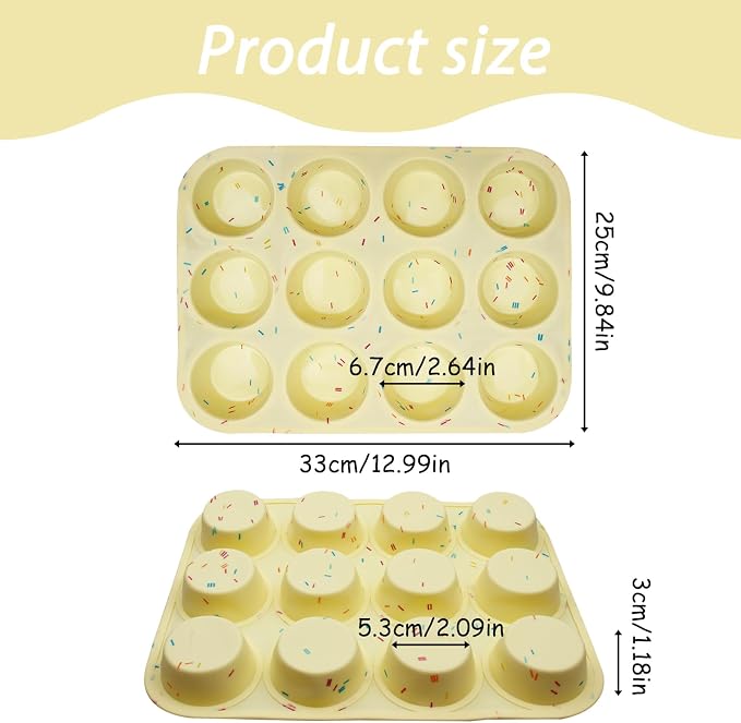 Silicone Muffin Pan 12-Cup Egg Bite Mold - Image 2