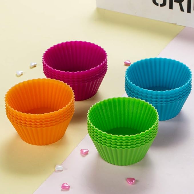 Webake Silicone Cupcake Baking Cups Muffin Liners Reusable Silicon Muffin Tin - Image 7