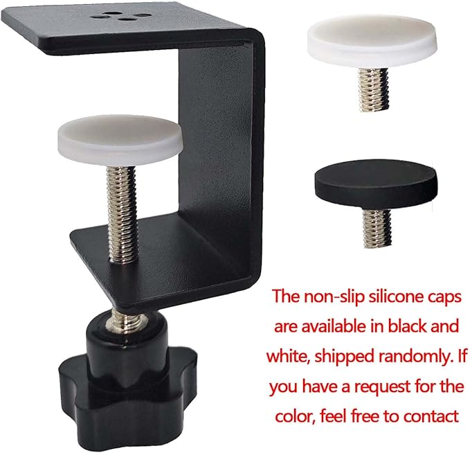 6 Pack Heavy Duty C Clamp & Desk Clamp | Wide Jaw Metal Woodworking Clamps, Adjustable Shelf Clamps for Desk Extension/Panel Work (Sturdy Multi-Purpose Clamping Tool)