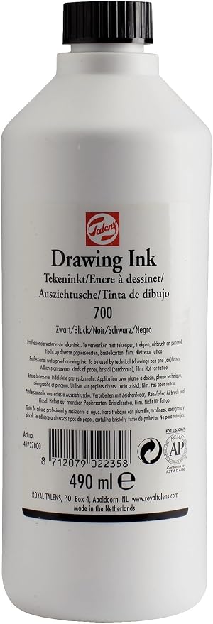 Talens Royal North America Drawing Ink Black, One Size by Talens