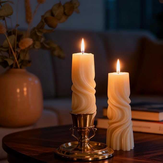 2 Packs Spiral Wave Silicone Candle Molds - Image 5