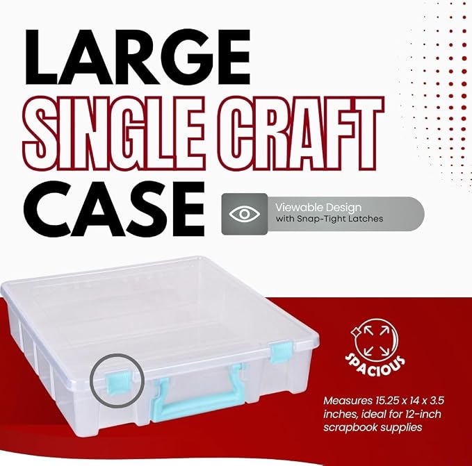 ArtBin Super Satchel 1 Compartment Box Clear Craft Organizer Storage Case - Image 4