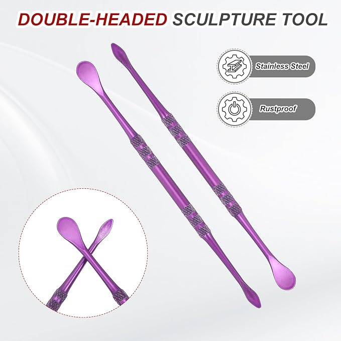 HARFINGTON 11pcs Wax Carving Tool 4.75" Double-Headed Stainless Steel Sculpture - Image 4