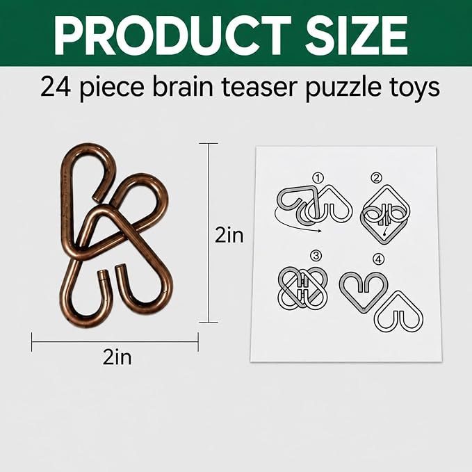 24 Pcs Brain Teaser Puzzles for Kids Teens Adults - Image 5