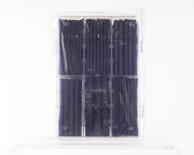 Wirefy Heat Shrink Tubing Kit 180 PCS - 3:1 Ratio Adhesive Lined, Wire Shrink Wrap Tubing - Industrial Heat-Shrink Tubing - Black - Shrink Wrap Tubing | Trusted UL Certification