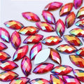 100 Pcs 15x7mm AB Colorful Jewels Gems Rhinestones by UYTRDVG
