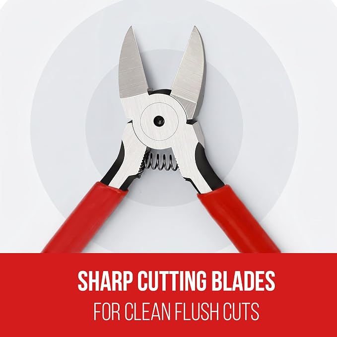 WORKPRO 2 Pack Wire Cutters, 6 Inch Precision Flush Cutters, Side Cutters | - Image 4