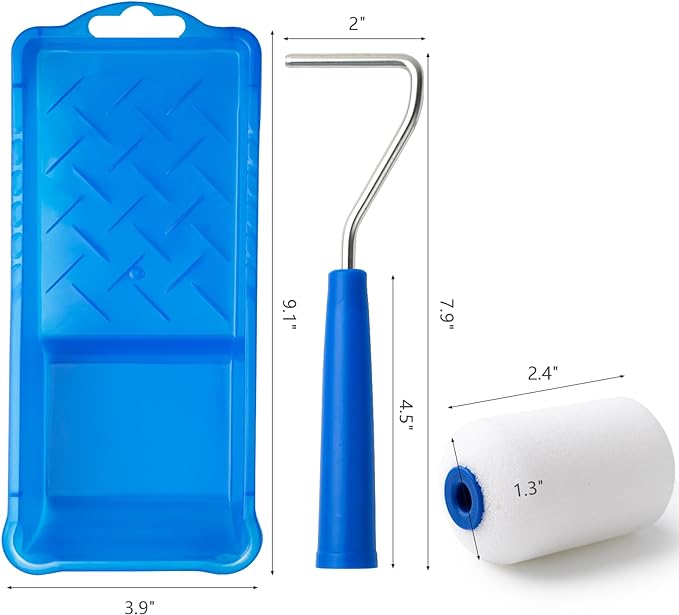Mister Rui Foam Paint Roller, 2 Inch Mini Paint Roller Kit 10 Pack, Touch Up - Image 5