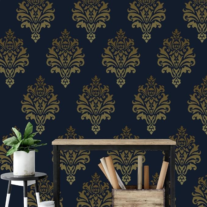 Damask Stencils for Walls 12inch Corner Border Stencil Large Texture Stencils - Image 7