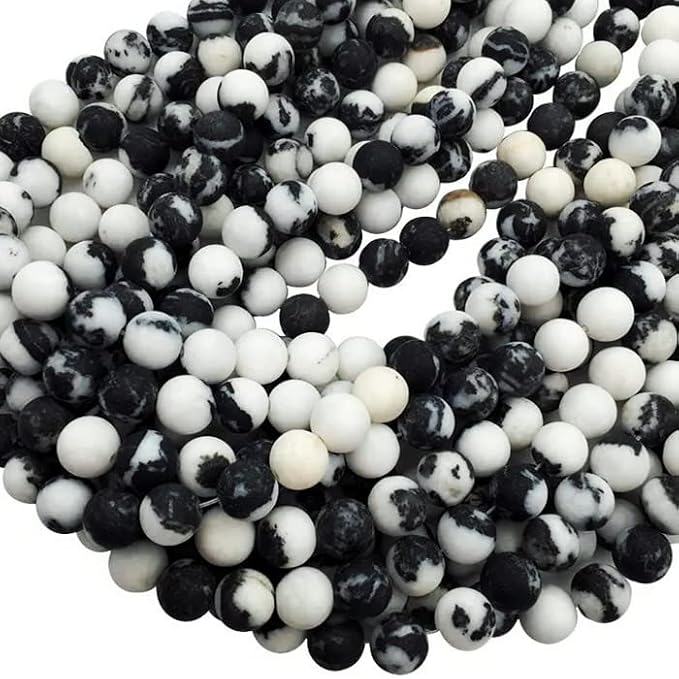 Zenkeeper 108 Pcs Zebra Jasper Beads by Zenkeeper