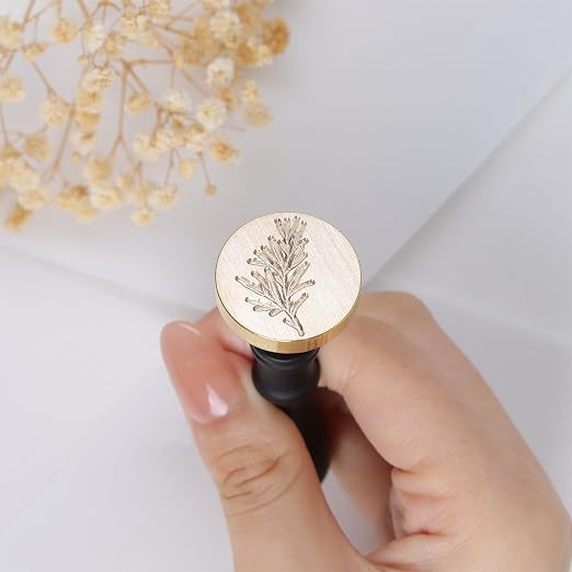 UNIQOOO Rosemary Botanical Twig Green Plants Wax Seal Stamp - Image 2
