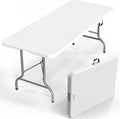 VINGLI 6 Foot Plastic Folding Table Portable Long Table by VINGLI