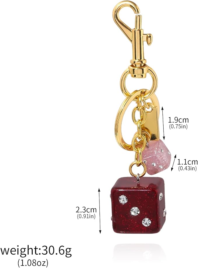 Dice Bag Charms Keychain for Women Men - Image 2