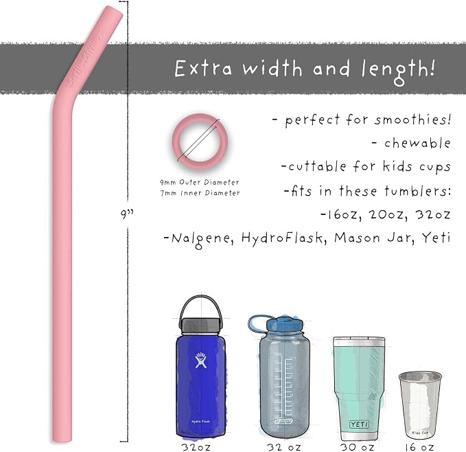 Reusable Silicone Drinking Straws - Image 5