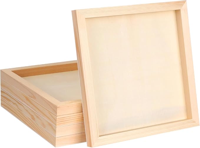 FSWCCK 5 Pack 10 x 10 inch Wood Panel Boards, Unfinished Wood Canvas Panels by FSWCCK