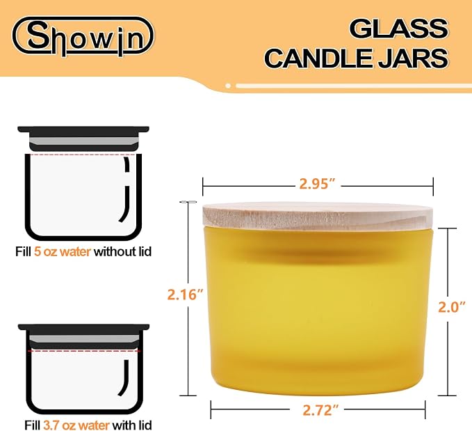SHOWIN Thick Candle Jars for Making Candles 16 Pcs, 4 OZ Empty Jars - Image 6