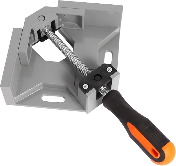 Kosmi Corner Clamps for Woodworking,Right Angle Clamps 90 Degree Single Handle,with Swing Adjustable Jaw Aluminum Alloy Frame Angle Clamp,for Woodworking Welding DIY Photo Frame Vise Holde Tools