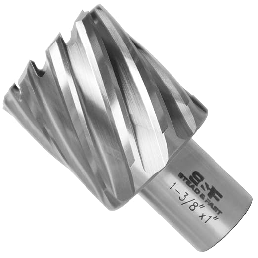 S&F STEAD & FAST Annular Cutter High Speed Steel 1-3/8" x 1" with Pilot Pin