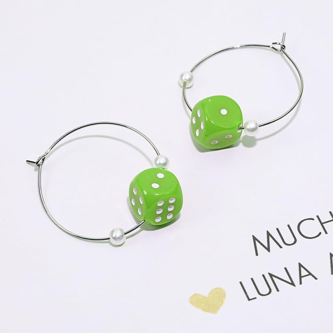 Tupalizy 10mm Acrylic Dice Beads Small 6 Sided Dice Charms - Image 6