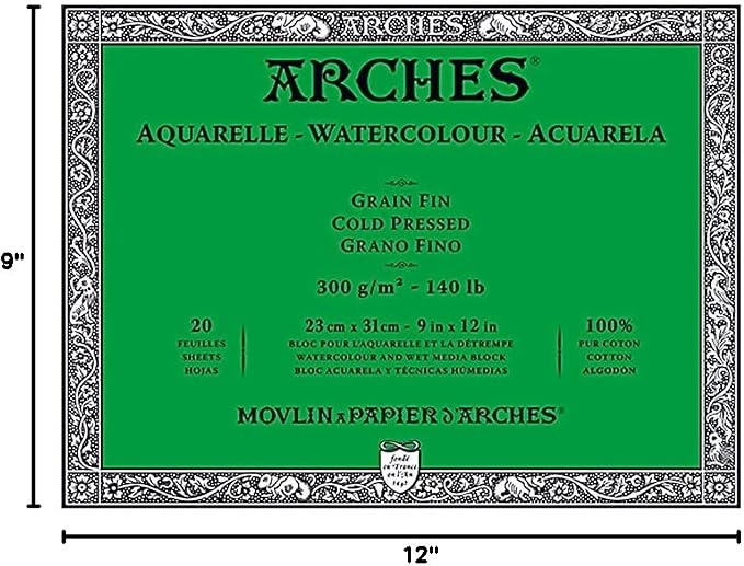 Arches Watercolor Paper Block, Cold Press, 140 pound - Image 2