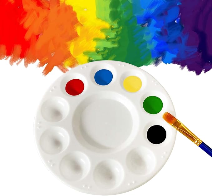 15 Pack Paint Tray Palettes for Kids, Plastic White Palettes for Students - Image 4