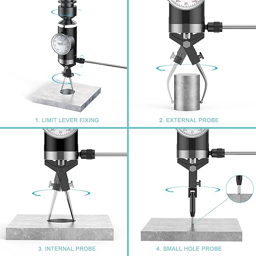 HDLNKAK Coaxial Centering Indicator Set 0-0.15''/0.0005''Standard Body, Co-Ax Precision Milling Machine Test Dial, Ideal Center Finder Tool