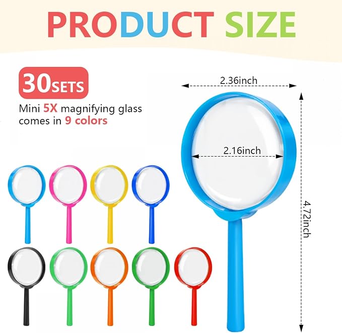 SenseYo 30 PCS Mini Magnifying Glass - Image 2