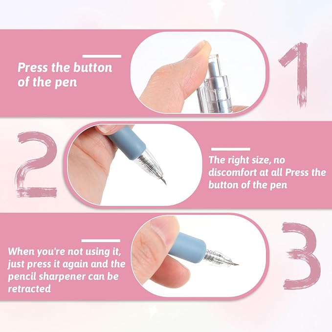 6 PCS Knife Pen Craft Cutting Tools, 6 Colors Creative Retractable Craft Paper - Image 4