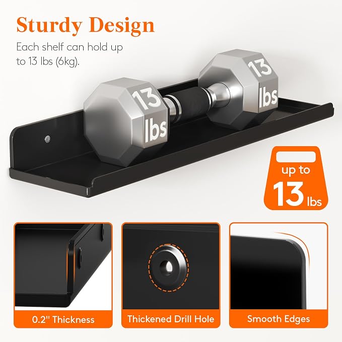 Lifewit Floating Shelves for Wall, Acrylic Display Shelf Wall Mounted for Figure - Image 3