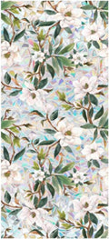 JOONOR Retro Gardenia Flowers Window Privacy Film, Gardenia Stained Glass by JOONOR