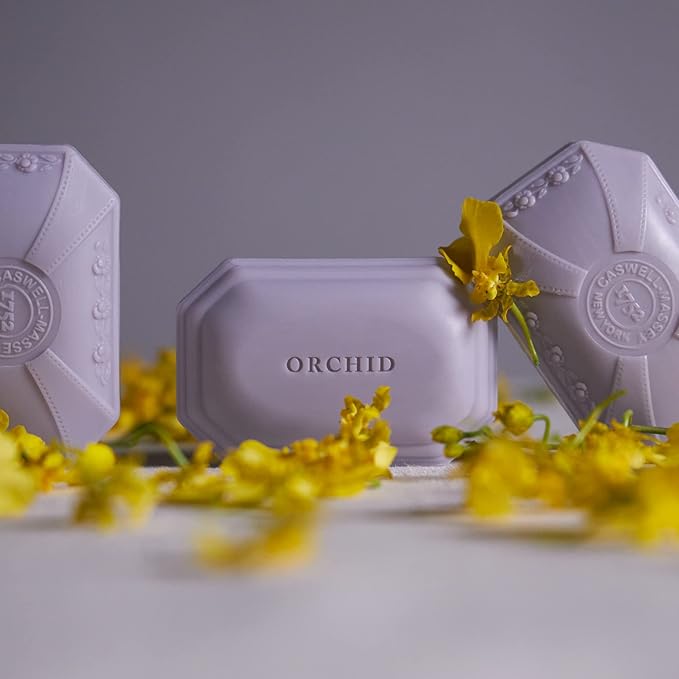 Caswell-Massey Orchid Natural Bar Soap for Women, Moisturizing Body Soap Bar for All Skin Types, Made with Essential Oils & Plant-Based Formula for Soft Skin, 3.5 oz