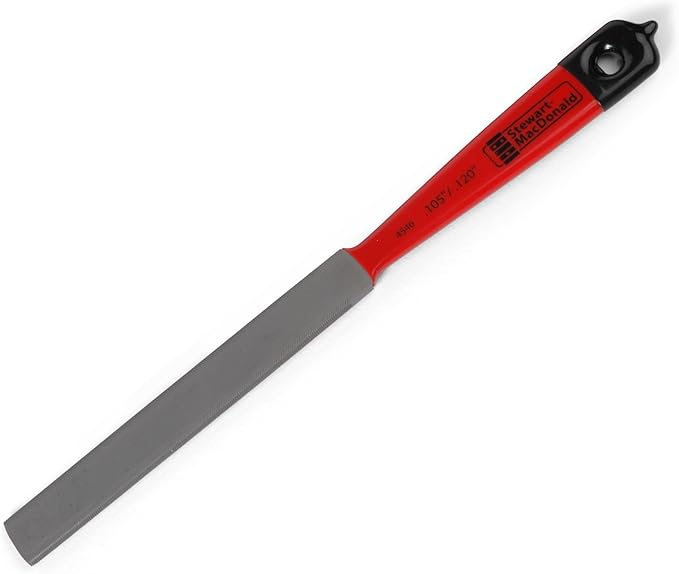 StewMac Double-Edge Nut Slotting File, 0.105" / 0.120" Cutting Thickness