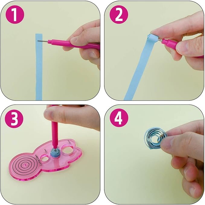 12 Pcs Paper Quilling Slotted Tool Paper Curling Tools Kit Quilling Needle Pen - Image 4