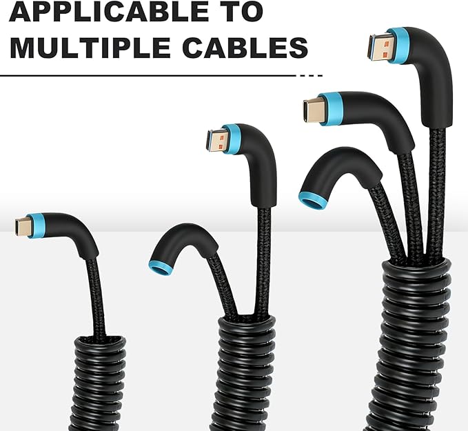 50FT 3/8 inch Split Wire Loom Tubing Kit with 2 Clamps - Flexible Abrasion Resistant Conduit for Automotive, Mechanical Cable Protection