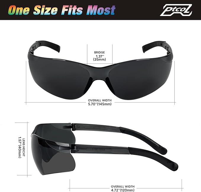 24 Pack of Smoke Safety Glasses Bulk ANSI Z87.1 Scratch Resistant Polycarbonate Tinted Protective Eyewears for Women Man Lab Goggles UV Protection