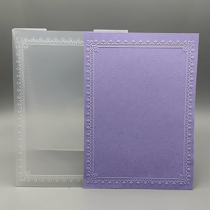 3D Plastic Embossing Folder Template Simple lace Border Texture 5x7 Inch by Unknown