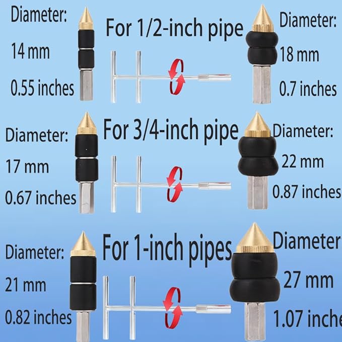 Pipe Water Stopper Kit - Hot-Melt Water Stop Needles for Fast Water Line Pipe Repairs - Stainless Steel Home Improvement/Renovation Plumbing Tool for Professional Plumber
